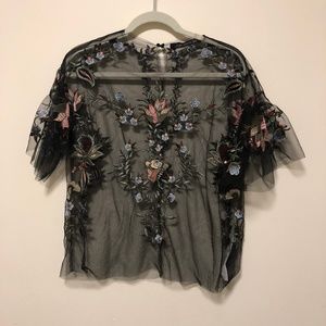 Zara Women Mesh Tee